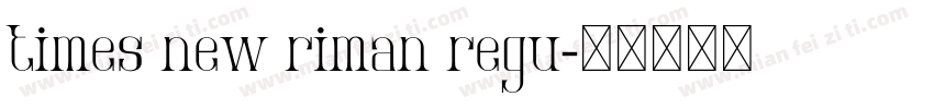 times new riman regu字体转换